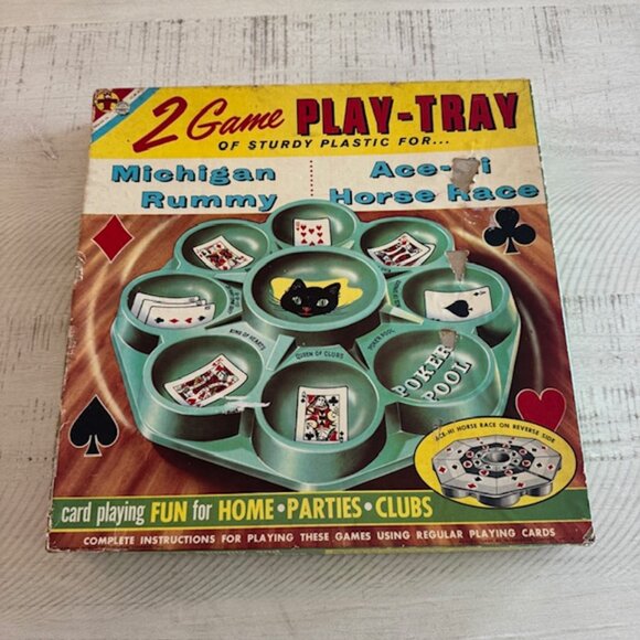 Rare, vintage 1959 Transogram's 2 Game Play-Tray - Picture 1 of 9